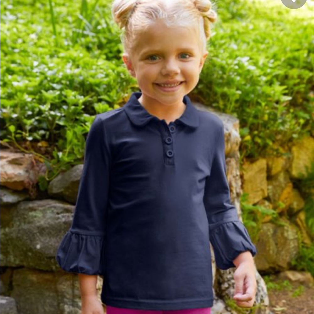 NWT Girls Matilda Jane Perfectly Paired Puffer Tee Peacoat Blue Navy Size 6